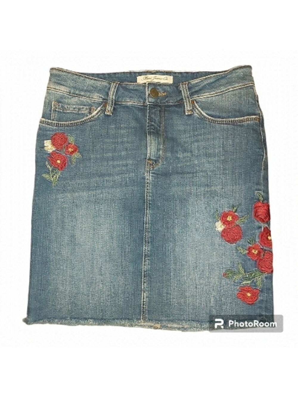 Mavi Jeans Co. Cotton Blend Embroidered Skirt - Size XS